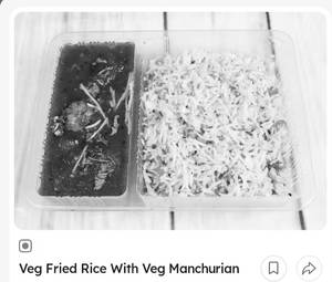 Veg Fried Rice With Veg Manchurian