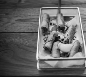Vietnamese Cripsy Spring Rolls with Pork, Crab, Glass Noodles & Mushroom