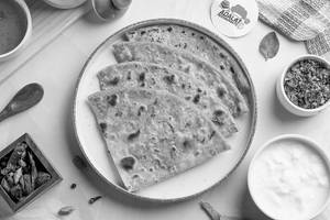 2 Aloo Parathas With Curd