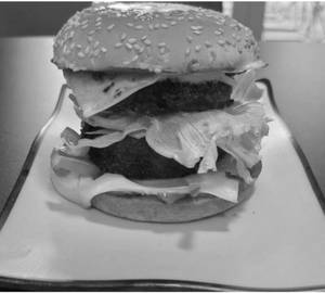 Chicken cheese omelette burger