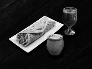 Grill & Sweet Combo - Paneer Roll, Grape Juice & Phirni
