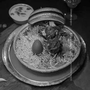 Mutton egg biryani