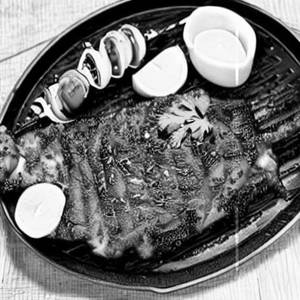 Barbeque grilled fish