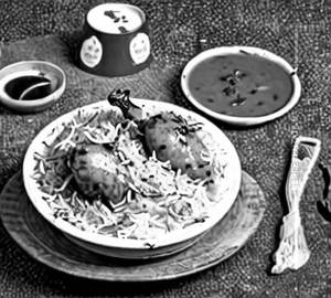 Special egg chicken biryani