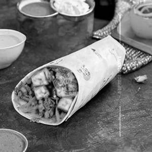 Schezwan paneer kathi roll