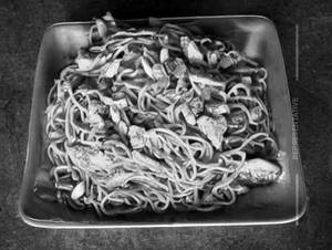 Brown Garlic Chicken Noodles