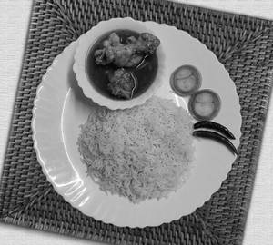 Steam Rice With Chicken Curry(2pcs)