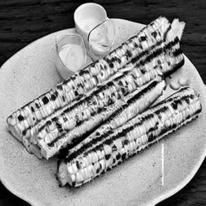 Grilled corn&salad &cheese sandwich