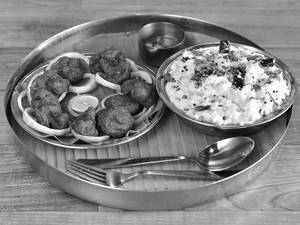 Curd Rice + Gobi 65