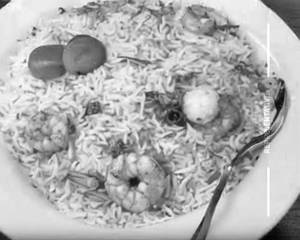 Prawns biryani
