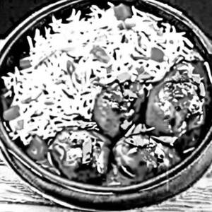 Chicken munchurian rice