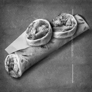 Double Chicken Double Egg Laccha Roll