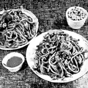 Veg munchurian noodles