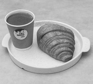 Plain Butter Croissant + Hot Chocolate