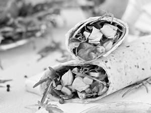 Achari Chicken Kathi Roll