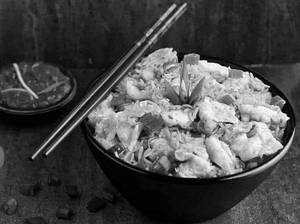 Chicken Chilli Garlic Fried Rice(contains Egg) (serve 1-2)