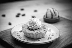 Apple Crumble With Ice Cream And Cream