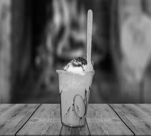 Cold coffee with ice cream