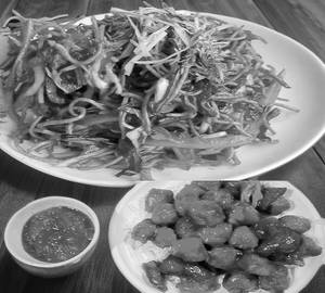 Noodles Rice Fried  + Manchurian dry