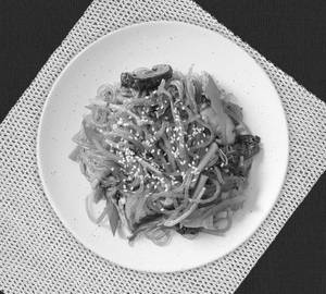 Pork japchae korean glass noodles