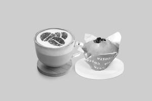 Hot Cappuccino (Regular) & Blueberry Blast Muffin