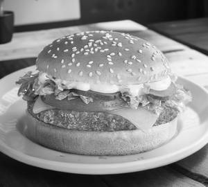 Veg chilli garlic cheese burger