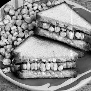Cheese corn sandwich