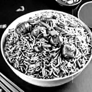 Mushroom Manchurian Fried Rice