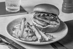 Chicken Piri Piri Burger And French Fries Box