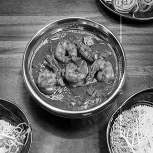 Prawns Hara Masala ( Medium )