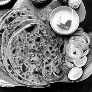 Chicken Keema Paratha Butter