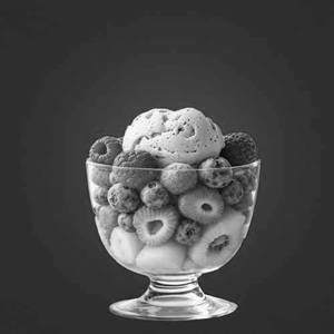 Fruit Salad With Pista Ice Cream