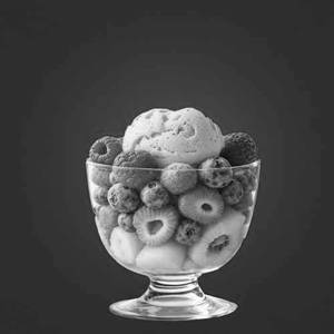 Fruit Salad With Mango Ice Cream