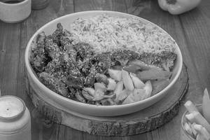 Chicken Teriyaki, Sautee Vegetables With Brown Rice