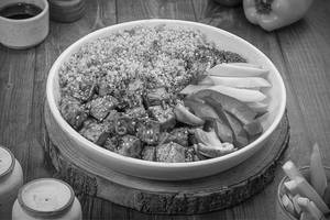 High Protein Paneer Teriyaki, Sautee Vegetables With Quinoa