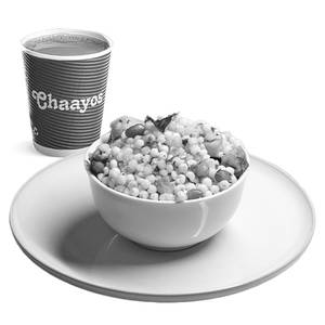 Desi chai with Sabudana Khichdi