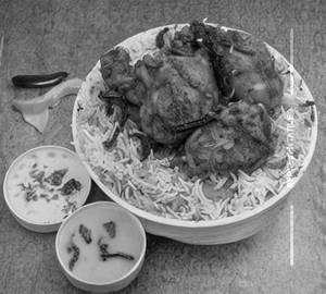 Chicken fry piece biryani  family pack