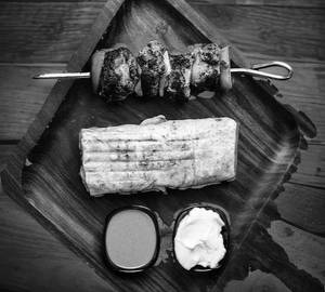 Charcoal golden kebab wrap