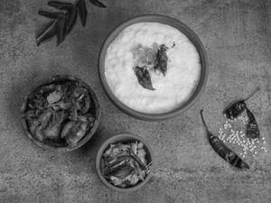 Curd Rice With Chicken Chukka
