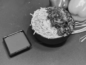 Egg Noodles With Fish Manchurian