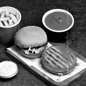 Aloo Tikki Cheese Burger [Double]