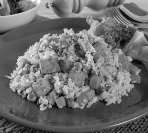 Sausage and bacon fried rice