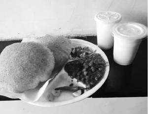 Chole Bhature + Sweet Lassi