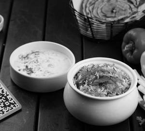 Mutton Biryani With Raita
