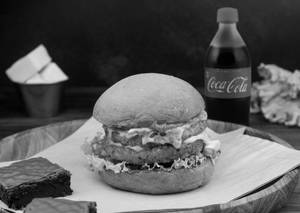 Aloo Tikki Burger & Brownie Combo