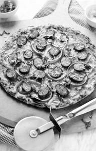 Chicken sausage pizza