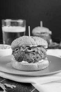 Chicken tikka cheese burger combo