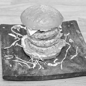 Double aloo tikki burger