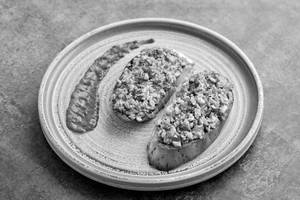 Paneer Bhurji Open Face Sandwich