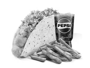 Crispy Potato Taco + Pepsi + Seasoned Fries
